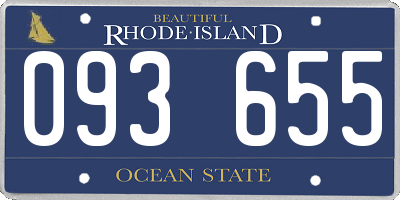 RI license plate 093655