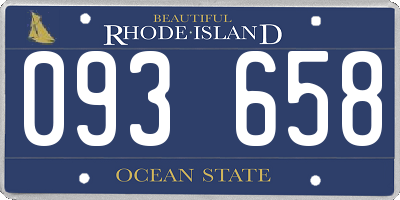 RI license plate 093658