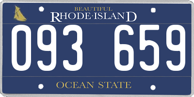 RI license plate 093659