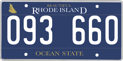 RI license plate 093660