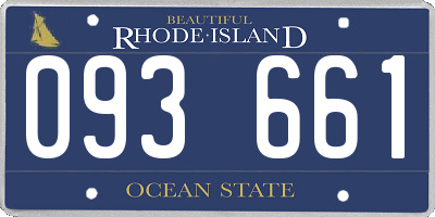 RI license plate 093661