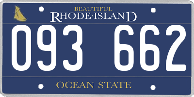 RI license plate 093662