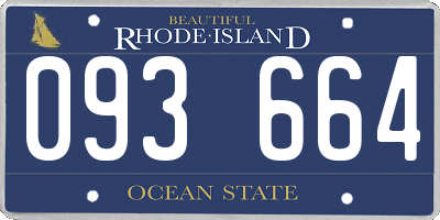 RI license plate 093664