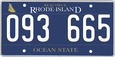 RI license plate 093665