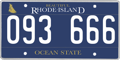 RI license plate 093666