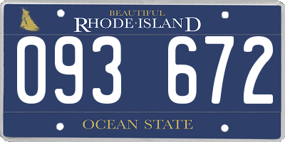 RI license plate 093672