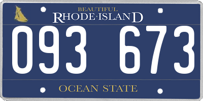 RI license plate 093673