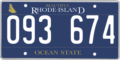 RI license plate 093674