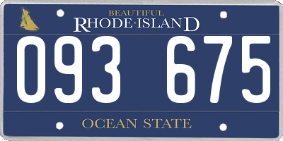 RI license plate 093675
