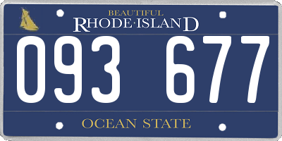 RI license plate 093677