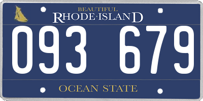 RI license plate 093679