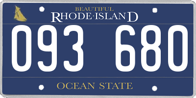 RI license plate 093680