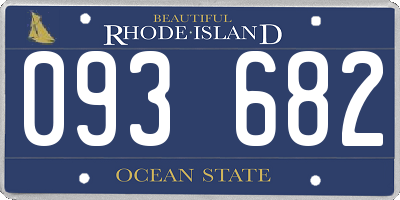 RI license plate 093682