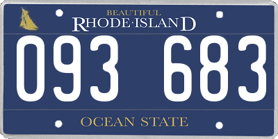 RI license plate 093683