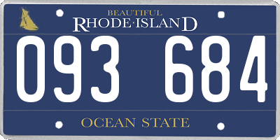 RI license plate 093684