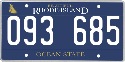 RI license plate 093685