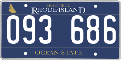RI license plate 093686