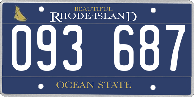RI license plate 093687