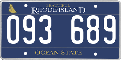 RI license plate 093689