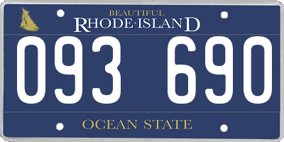 RI license plate 093690