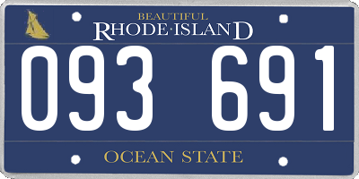 RI license plate 093691