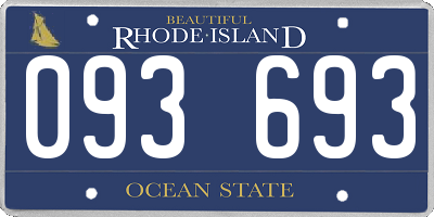RI license plate 093693