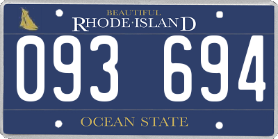 RI license plate 093694