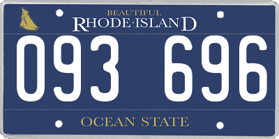 RI license plate 093696