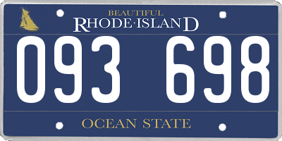 RI license plate 093698