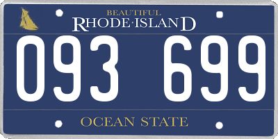 RI license plate 093699