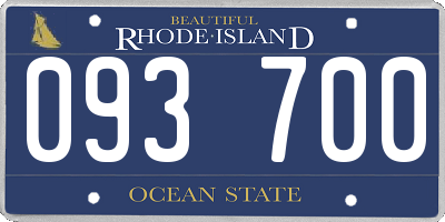 RI license plate 093700