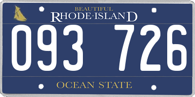 RI license plate 093726