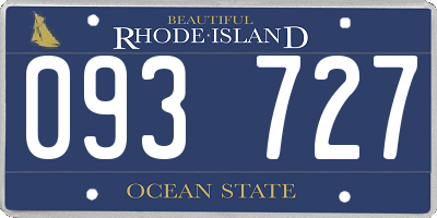 RI license plate 093727