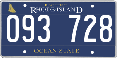 RI license plate 093728
