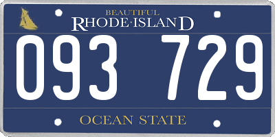 RI license plate 093729