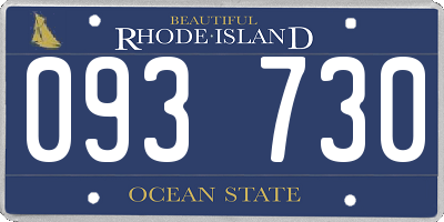 RI license plate 093730