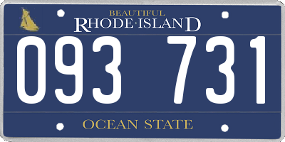 RI license plate 093731
