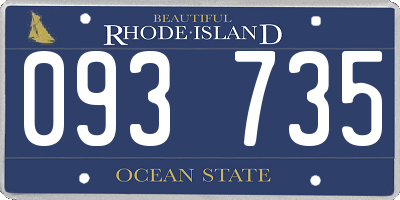 RI license plate 093735