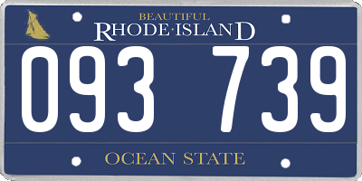 RI license plate 093739