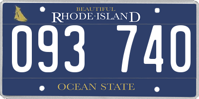 RI license plate 093740