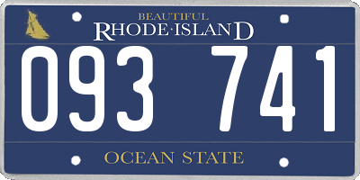 RI license plate 093741