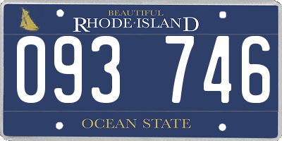 RI license plate 093746