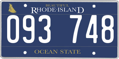 RI license plate 093748