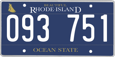 RI license plate 093751
