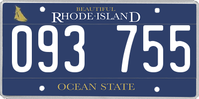 RI license plate 093755