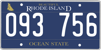 RI license plate 093756