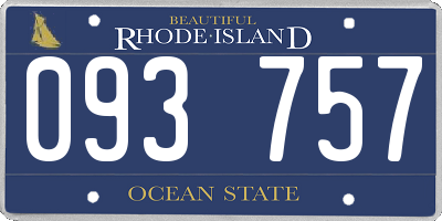 RI license plate 093757