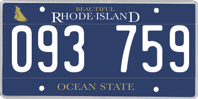 RI license plate 093759