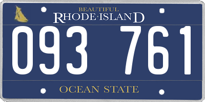 RI license plate 093761