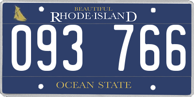 RI license plate 093766